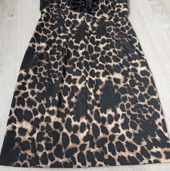 Connected Apparel Leopard Print Dress Size 10 - Picture 6 of 6